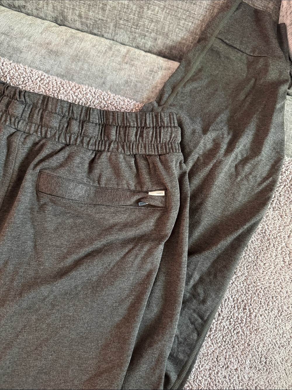 Vuori Forest Greenish Gray Drawstring Sweatpants - Picture 3 of 4